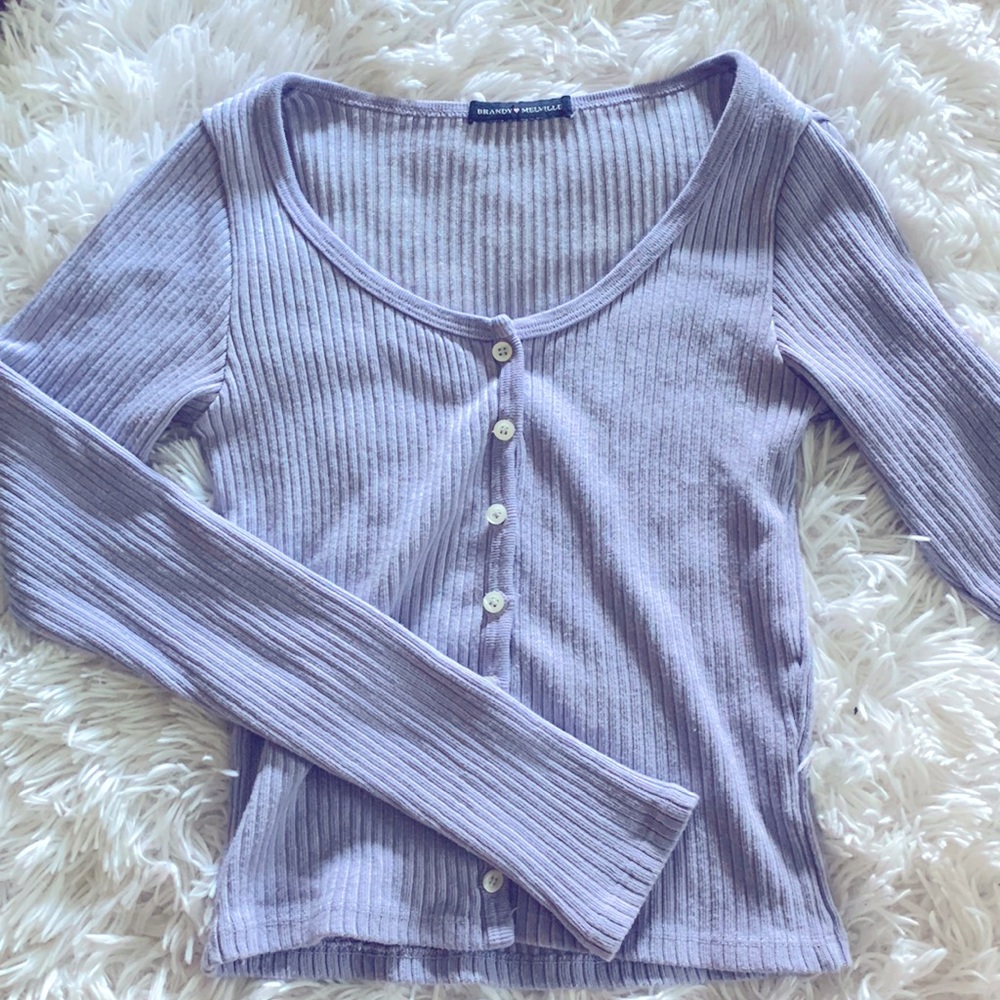 Ribbed long sleeve Brandy Melville top
